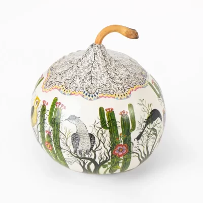 Large Bule with handmade decoration