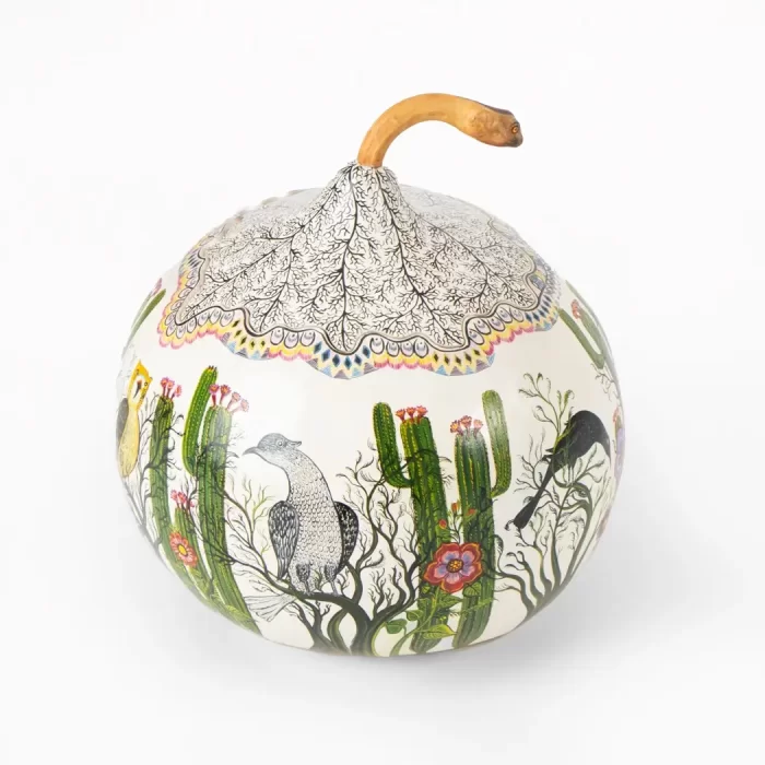 Large Bule with handmade decoration