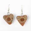 Pair of earrings with pastillage flowers