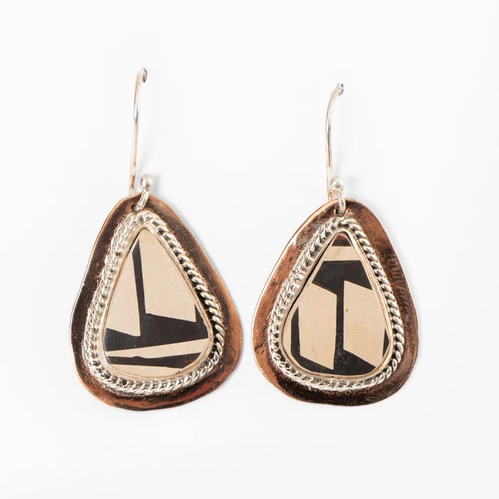Pair of Paquimé copper earrings