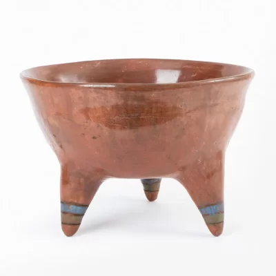 Thin orange centerpiece, burnished earthenware technique