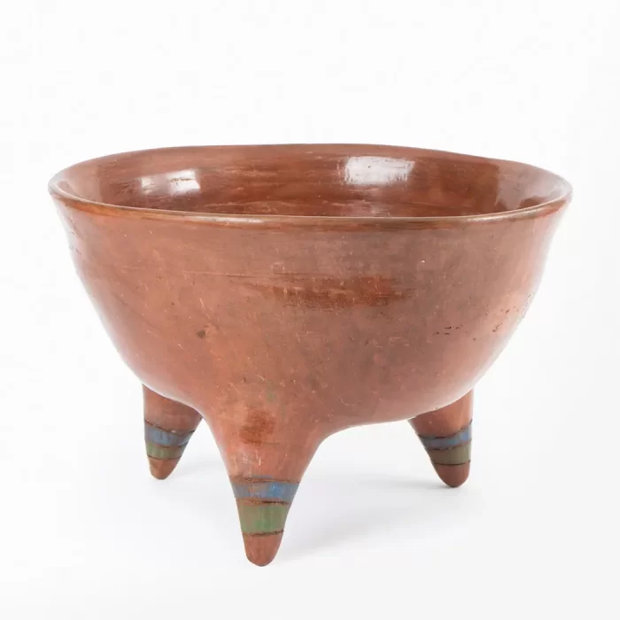 Thin orange centerpiece, burnished earthenware technique