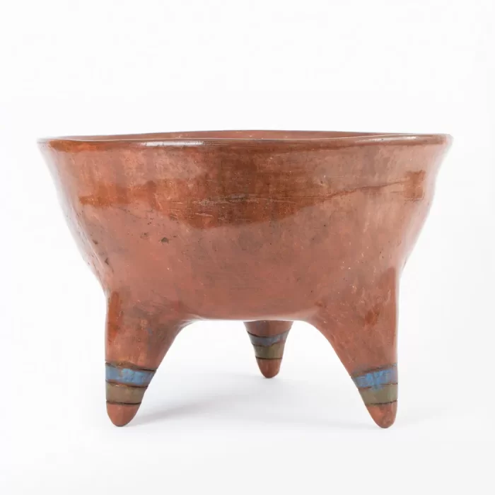 Thin orange centerpiece, burnished earthenware technique