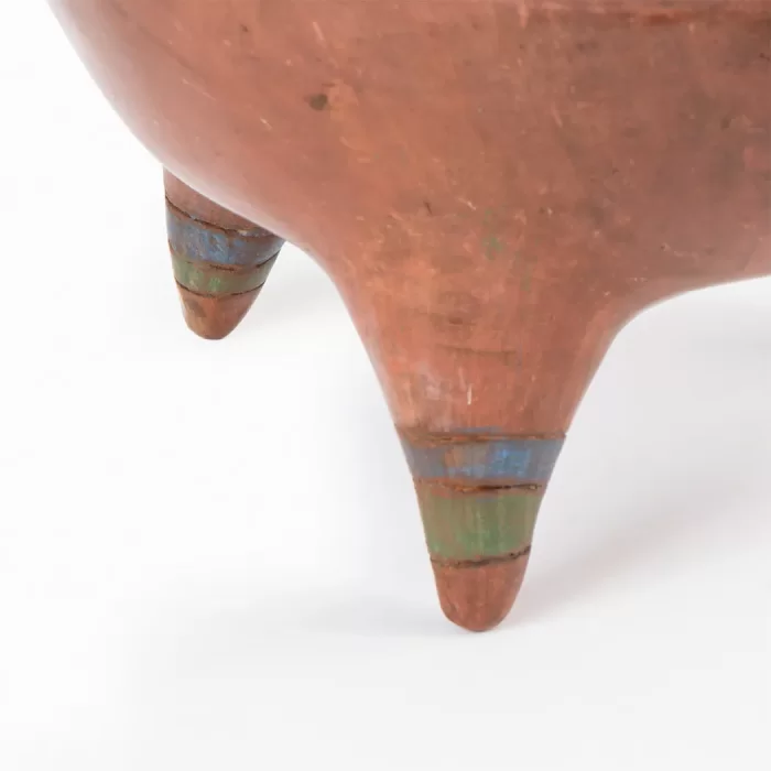 Thin orange centerpiece, burnished earthenware technique