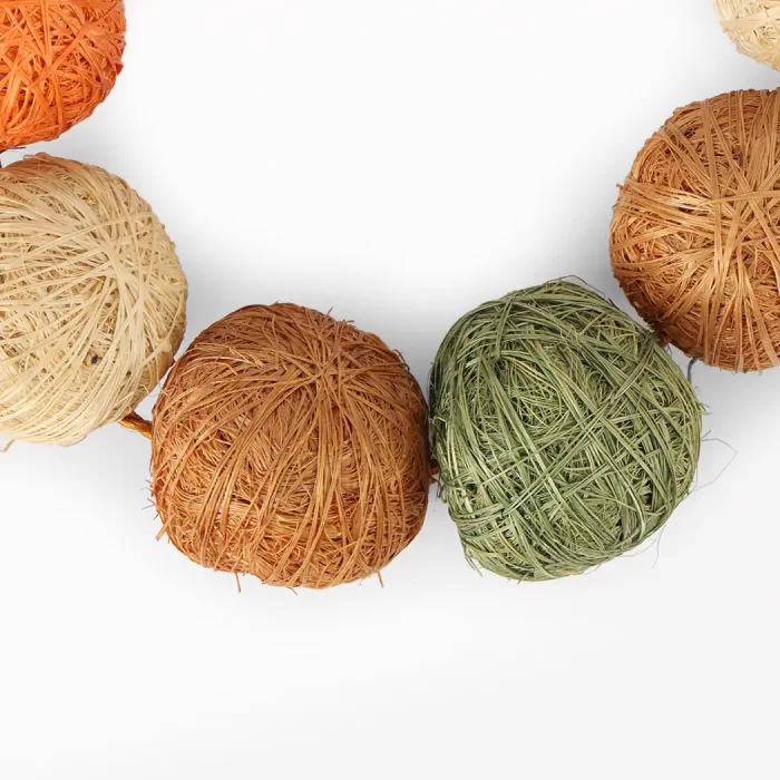 Colorful sisal necklace