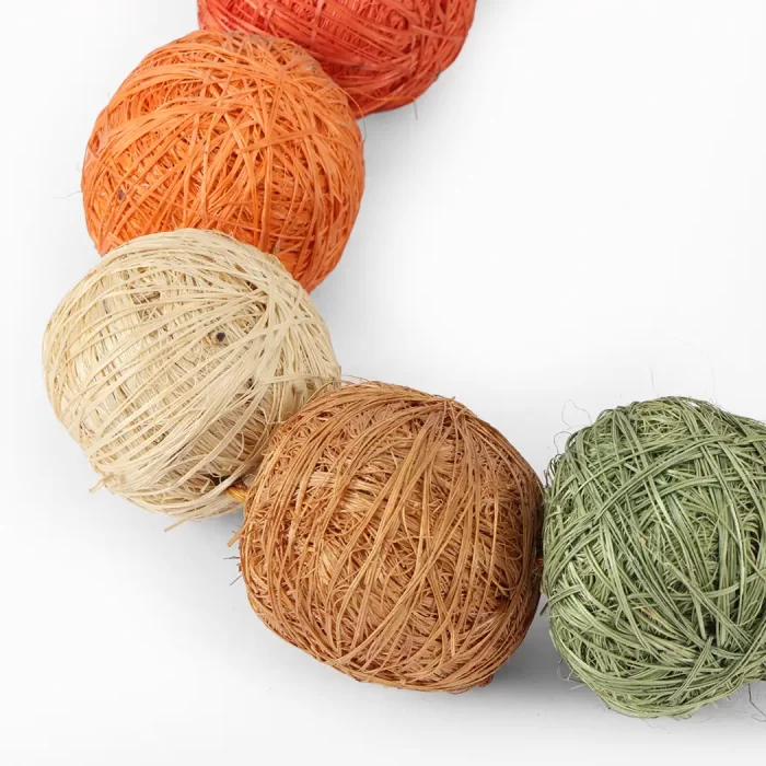 Colorful sisal necklace