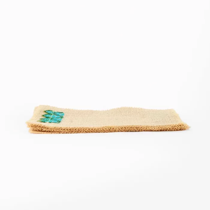 Set of 6 Sisal placemats with embroidery