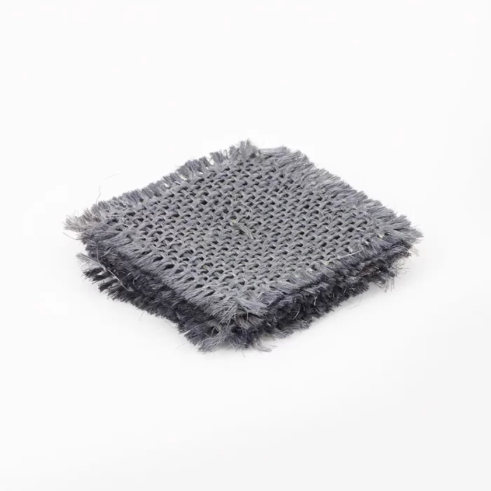 Set of 6 sisal cup holders in blue color