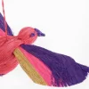 Colorful sisal birdie