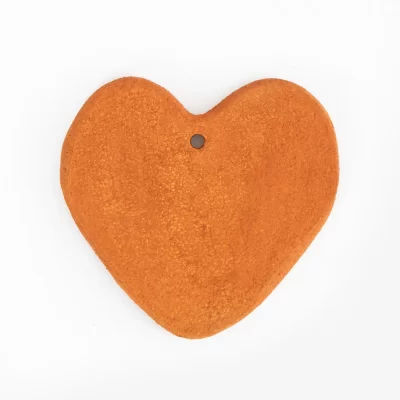 Large Flat Heart of Pastillaje - Handmade Decorative Ornament