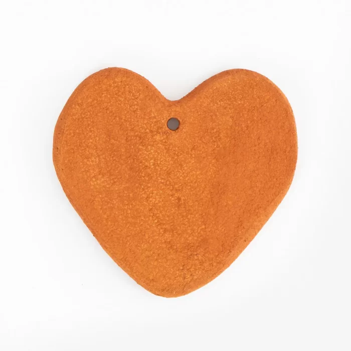 Large Flat Heart of Pastillaje - Handmade Decorative Ornament