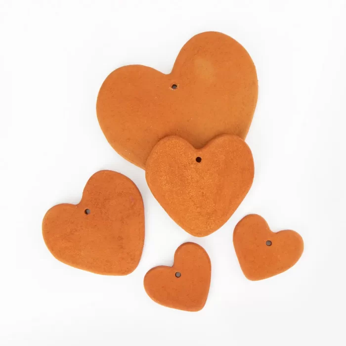 Large Flat Heart of Pastillaje - Handmade Decorative Ornament