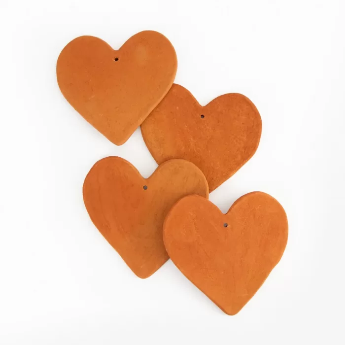 Medium Flat Pastillaje Heart - Handcrafted Decorative Detail