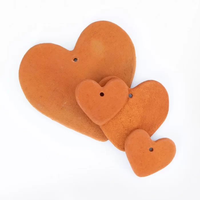 Medium Flat Pastillaje Heart - Handcrafted Decorative Detail