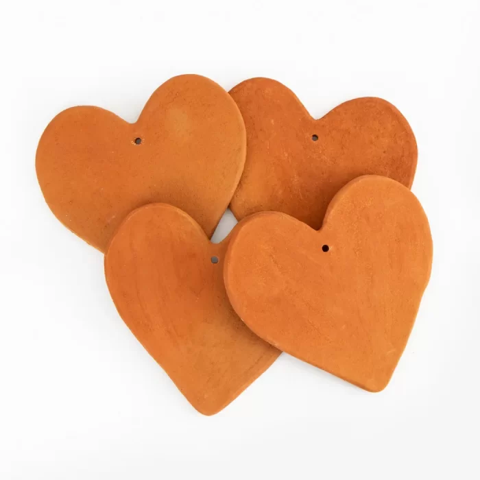 Corazón Plano Chico de Pastillaje - Detalle Decorativo Artesanal