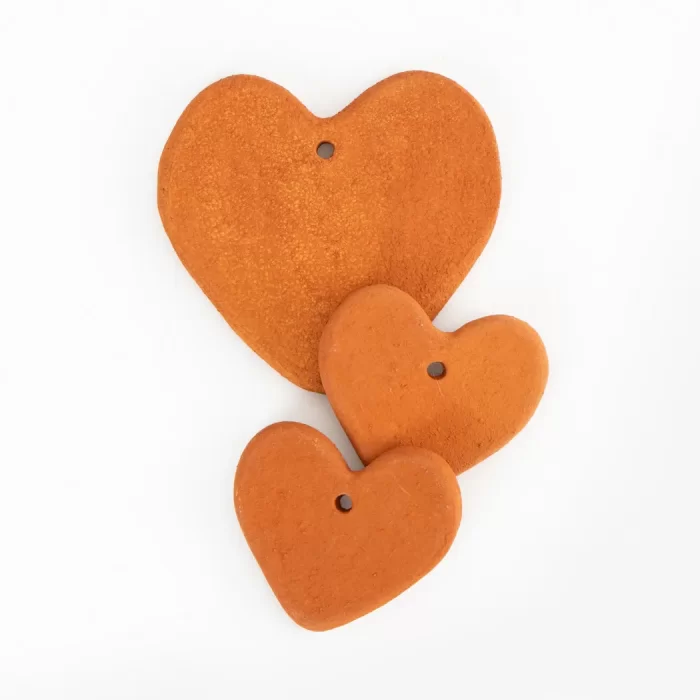 Corazón Plano Chico de Pastillaje - Detalle Decorativo Artesanal