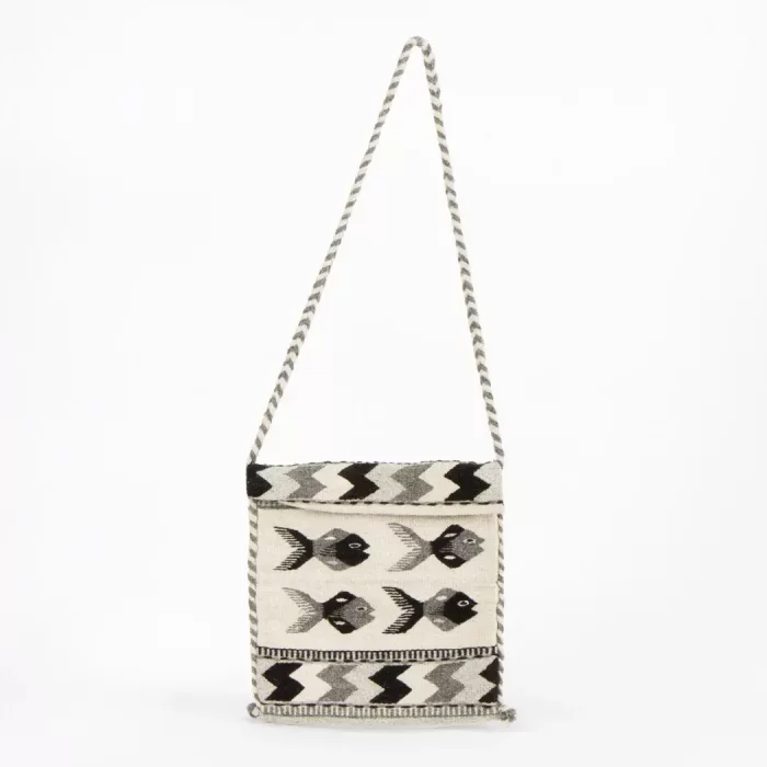 Wool bag with fish design