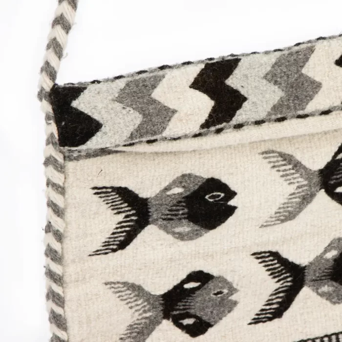 Wool bag with fish design
