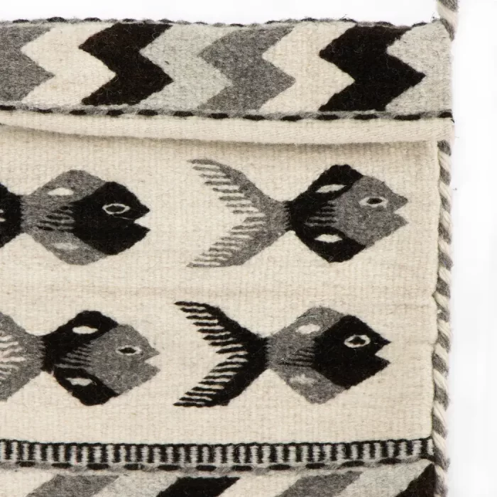 Wool bag with fish design