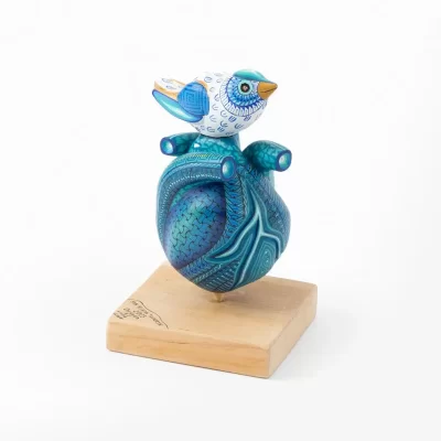Alebrije "Heart with mockingbird".