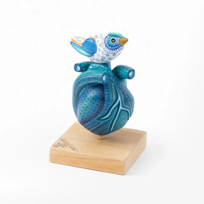 Alebrije "Heart with mockingbird".