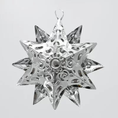 Silver-plated tin star