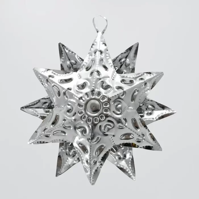Silver-plated tin star