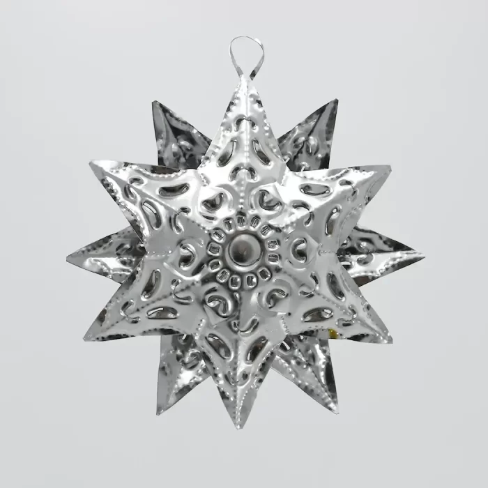 Silver-plated tin star