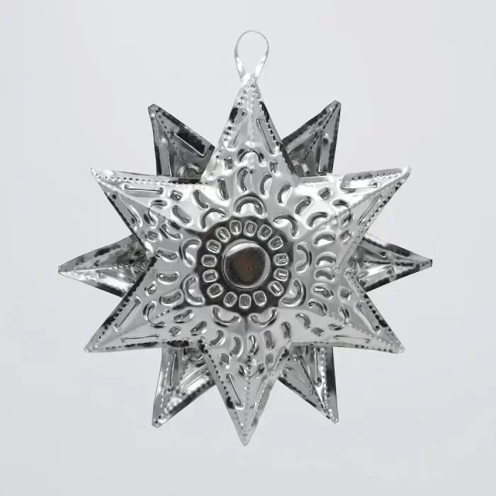 Silver-plated tin star