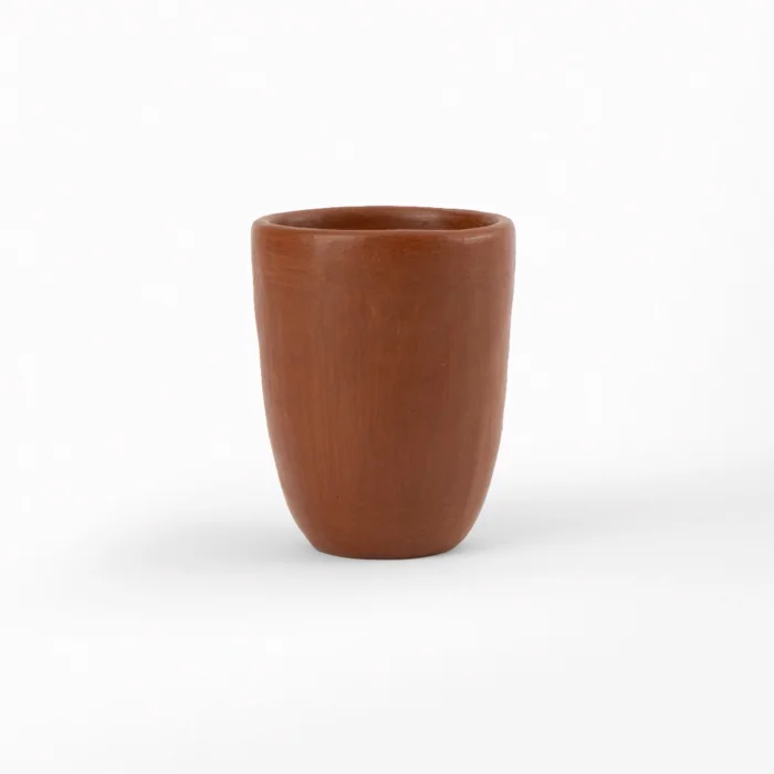 Red clay water glass