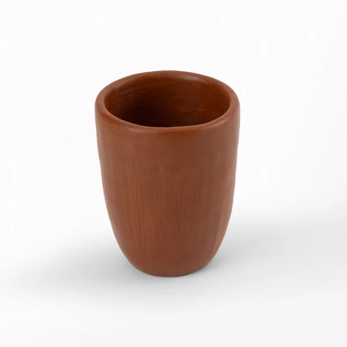 Red clay water glass