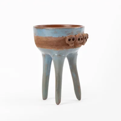 Sahumerium with engobes and natural dyes