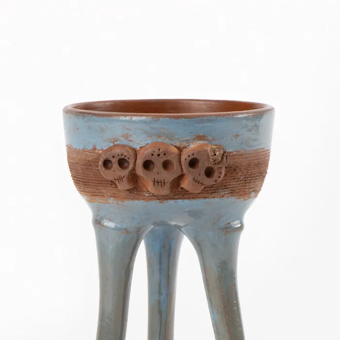 Sahumerium with engobes and natural dyes