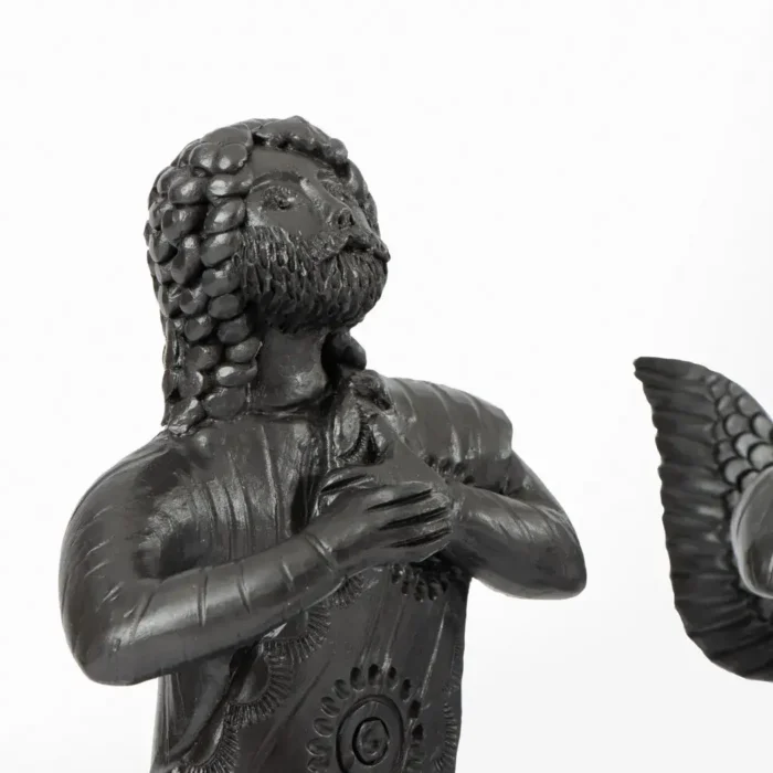 Nativity in black clay 5 pieces