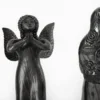 Nativity in black clay 5 pieces