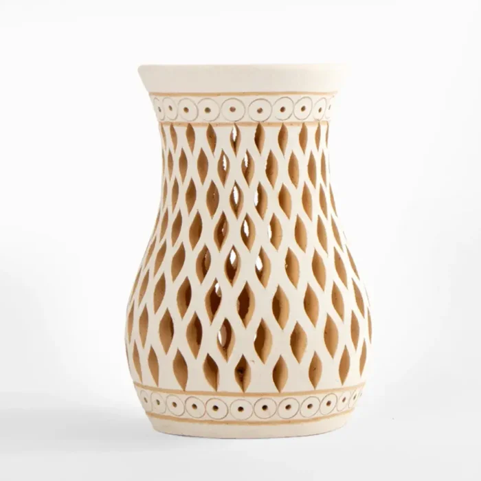 Vase "Volcano" of openwork clay