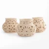 White earthenware pot with openwork