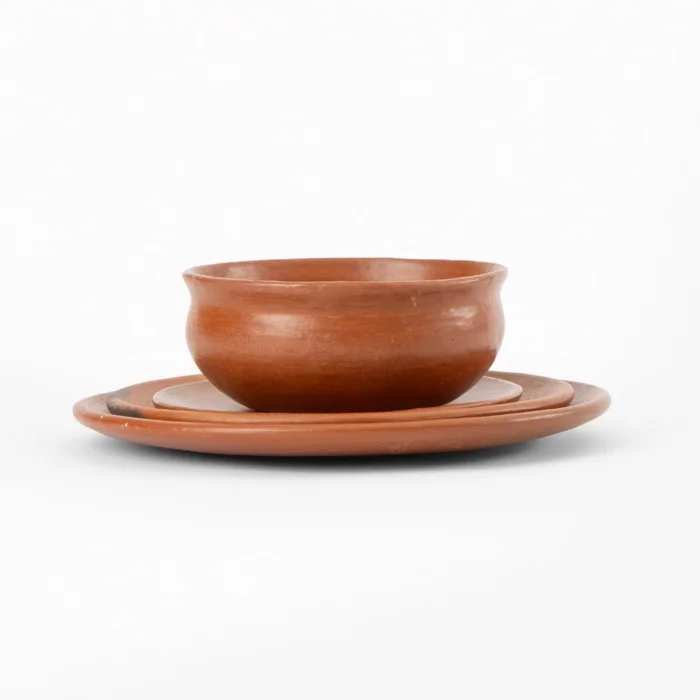 Double burnt red earthenware crockery