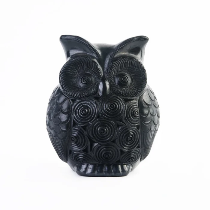 Owl, Black Clay Handicraft
