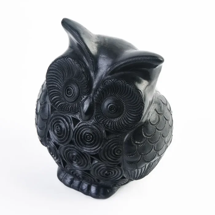 Owl, Black Clay Handicraft