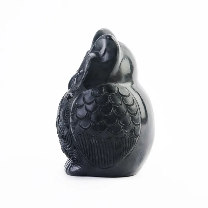 Owl, Black Clay Handicraft