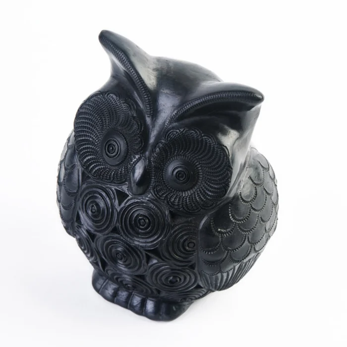 Owl, Black Clay Handicraft