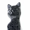 Big cat, black clay art