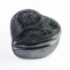 Black clay heart jewelry box