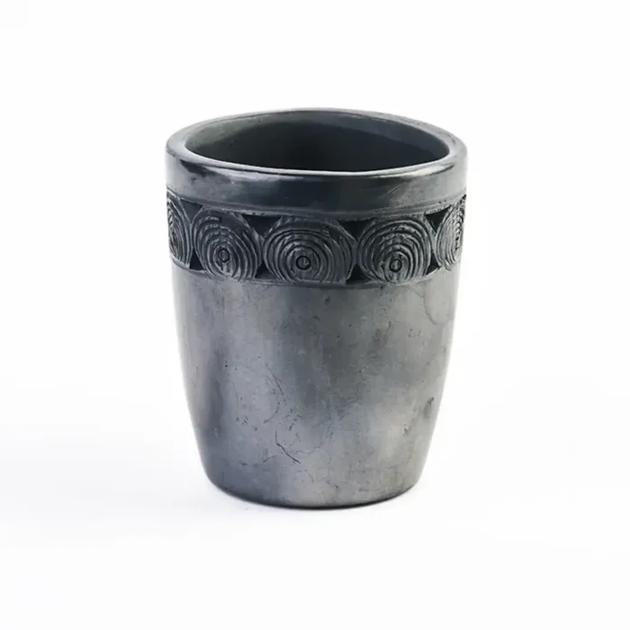 Black Clay Latte Mug : Traditional Mexican Craftsmanship