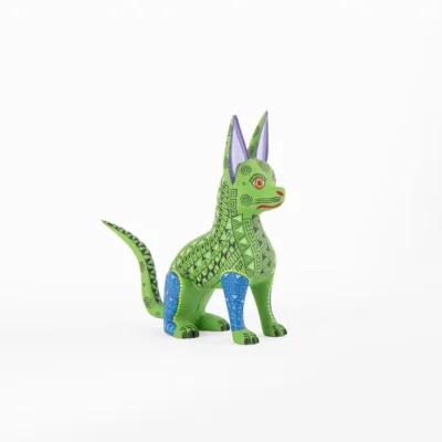 Alebrije Green dog sitting