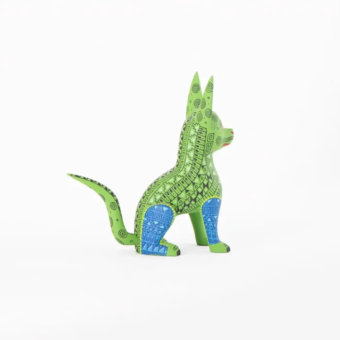 Alebrije Green dog sitting