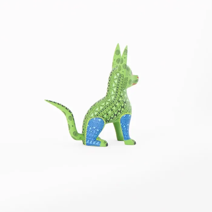 Alebrije Green dog sitting