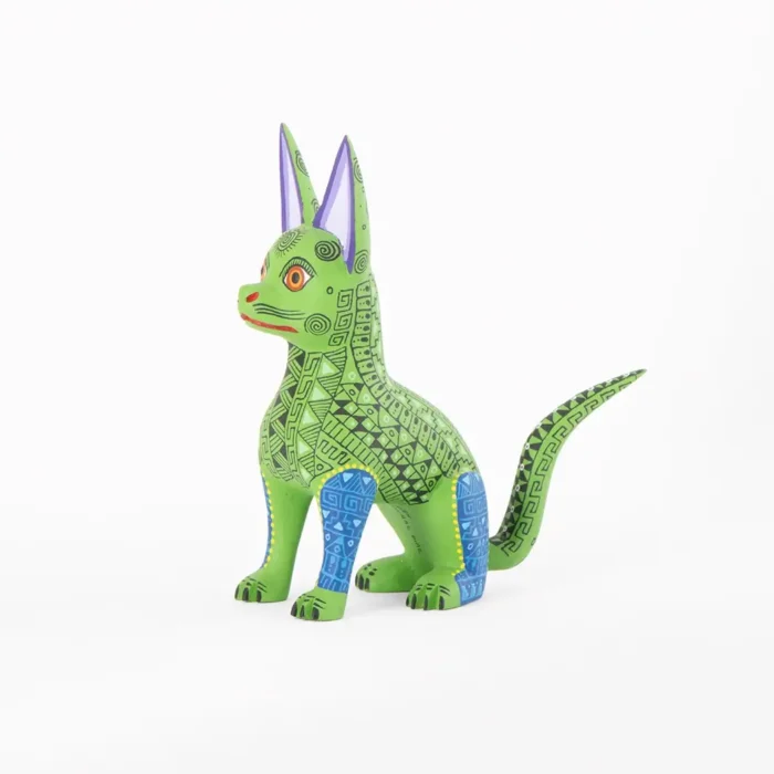 Alebrije Green dog sitting