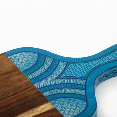 Medium size cheese board with alebrije type decoration